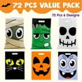 thumbnail image 2 of Joyfy 72 Pcs Halloween Treat Bags with Handles, Goodie Bags for Kids, Exchange Classroom Gift Bags for Halloween Party Favors Decorations Supplies, 2 of 7