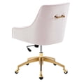 thumbnail image 5 of Computer Work Desk Chair, Pink, Velvet, Modern Contemporary, Home Business Office Furniture, 5 of 7
