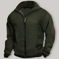 thumbnail image 2 of JGNGSHN Men's Jacquard Waffle Plaid Cloth Jackets Bright Metal Zipper Lightweight Jacket Elbow Patches, 2 of 4