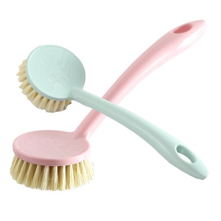 

Long Handle Cleaning Brush Humanized Handle Design for Stoves Cutting Boards Blue