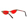 thumbnail image 4 of Womens Hippie Pimp Color Lens Metal Rim Cat Eye Gothic Sunglasses Red, 4 of 4