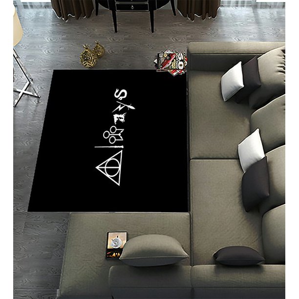 DEYOU Harry Potter Logo Area Rugs 4 x 6ft Floor Carpet Mat for Living