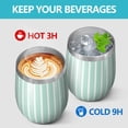 thumbnail image 4 of Modern 12oz Stainless Steel Insulated Wine Tumbler with Lid and Straw – Double Wall Vacuum Mug for Hot & Cold Drinks, 304 Steel Interior, Sweat-Free Design, 4 of 5