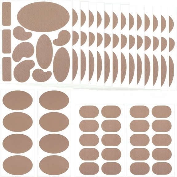 QARUN 18 Sheets Moleskin Adhesive Pads,182 Pieces Multi Shaped Moleskin Blister Prevention Pads,Anti Wear Moleskin Tapes for Feet Heels