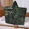 thumbnail image 5 of Math Equations Glowing Green Pattern Hooded Bath Towel，60"x35" for Ages 3 To 12 Kids, Quick Dry Lightweight Soft Microfiber Hood Beach Towel Cover Up for Kids, 5 of 7