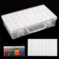 thumbnail image 2 of 32 Grids Drill Storage Containers, Diamond Organizer Case Embroidery Beads Storage Box with Label, 2 of 7