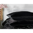 thumbnail image 2 of Vinsan International Ultra-Luxe Velvet Duvet Cover, Boho Bedding UO Comforter Donna Cover, 3 Pcs Set Black Color Duvet Set, Velvet Bedding Set Twin Size, 2 of 7