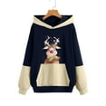 thumbnail image 4 of Pntutb Mujer Moda Casual Navidad Impreso Blusa de manga larga Bolsillo Pullover tops Sudaderas con capucha Pntutb Pntutb-7378, 4 of 6