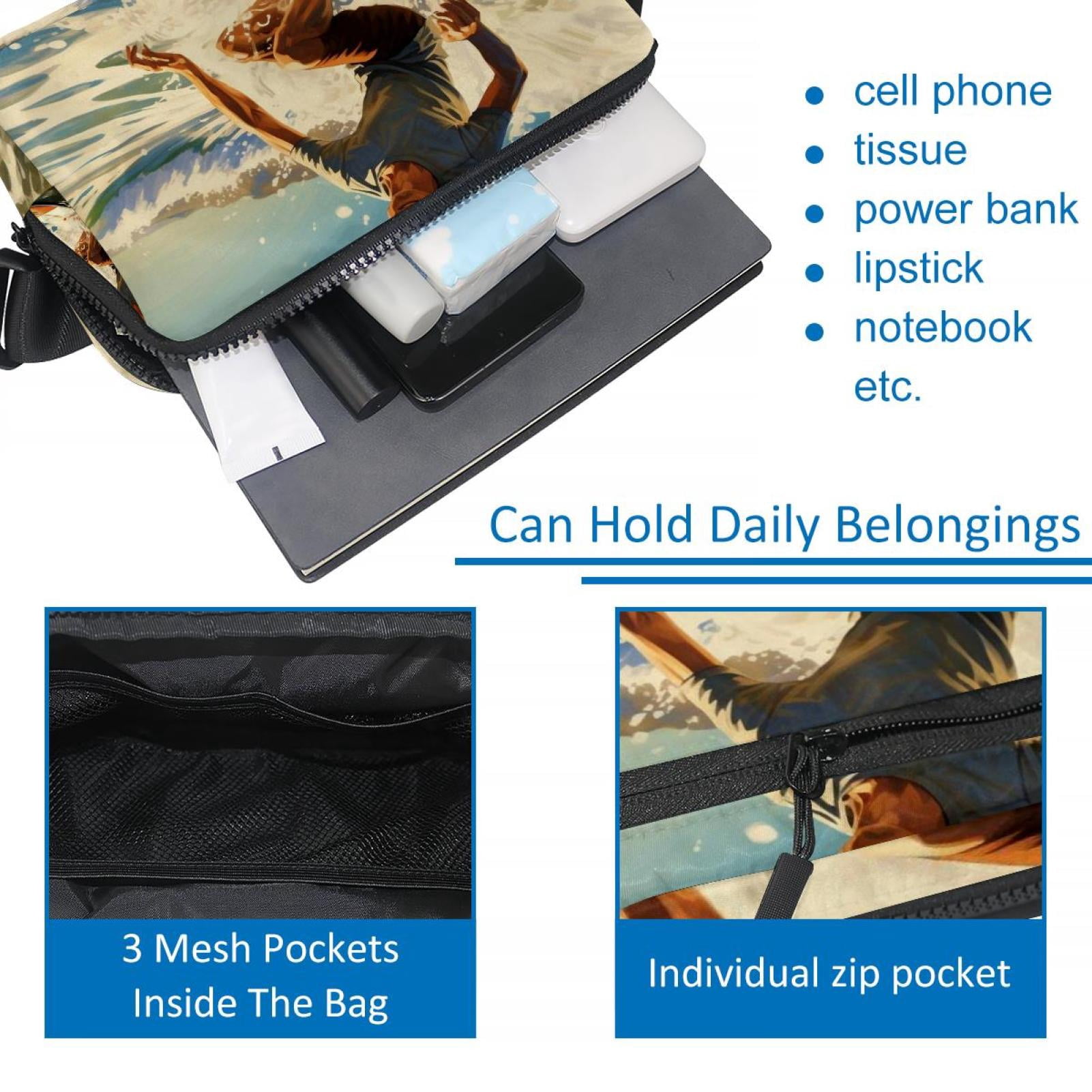 Surfing Lightweight Running Belt Waist Bag with Extension Strap and Money Belt - Unisex