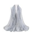 thumbnail image 1 of Women Wool Ball Splicing Scarf Breathable Comfortable Fashionable Neckerchief Elasticity Windproof Muffler, 1 of 10