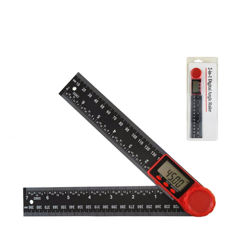 2in1 Digital Protractor Angle Finder Ruler Crown Trim Woodworking 7" 200mm New 