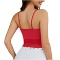 thumbnail image 4 of Otntypg Bralettes for Women Adjustable Spaghetti Strap Mesh Tank Top Sexy Tube Slim Y2K Camisole Red M, 4 of 7