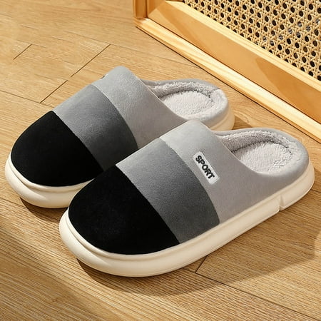 

NEGJ Slippers For Men Winter Waterproof Platform Warm House Slippers