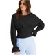 thumbnail image 1 of I-N-C Womens Pleated Sweatshirt black M, 1 of 1