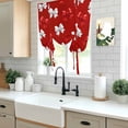 thumbnail image 5 of Red White Bow Tie Up Curtains for Windows, Adjustable Balloon Window Shades, Modern Art Watercolor Bowknot Kitchen Window Treatments Adjustable Roll Up Curtain for Basement/Nursery 52"x45", 5 of 8