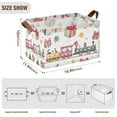 thumbnail image 7 of Yayeee Foldable Storage Basket for Shelves with Handles Set of 2 Waterproof Cloth Bins, Christmas Penguin, 7 of 7
