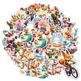 thumbnail image 3 of 35pcs-50pcs Cute Stickers Stationery Stickers Adventure Animal Stickers Kids Stickers for Phone Laptop Suitcase, 3 of 9