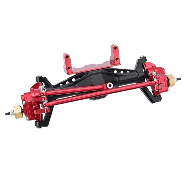 Ounissouiy RCGOFOLLOW eje delantero RC pieza de coche CNC Rc eje delantero para 1/18 Axial Capra UTB18 Crawler RC pieza de actualización Kits de construcción modelo Rojo
