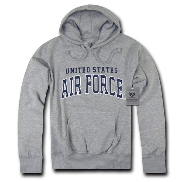 Buzo Rapid Dominance Air Force con Capucha Gris Jaspeado Talle L
