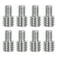 thumbnail image 1 of M6 to 3/8"-16UNC Double End Threaded Stud Screw Bolt, 8 Pack 303 Stainless Steel Rod Bolts Thread Reducer Adapter for  Camera Furniture Hardware, 16mm Long, 1 of 4