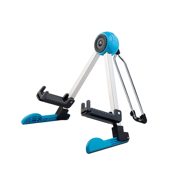 Soporte ajustable Greeniant para guitarra de suelo trípode plegable Azul