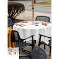 thumbnail image 5 of Outdoor Tablecloths with Umbrella Hole & Zipper, Eucalyptus Leaves 60x60 Inch Square Tablecloths, Summer Botanical Weeping Watercolor Waterproof Table Cloth, Patio/Pool/Picnic Table Covers, 5 of 8