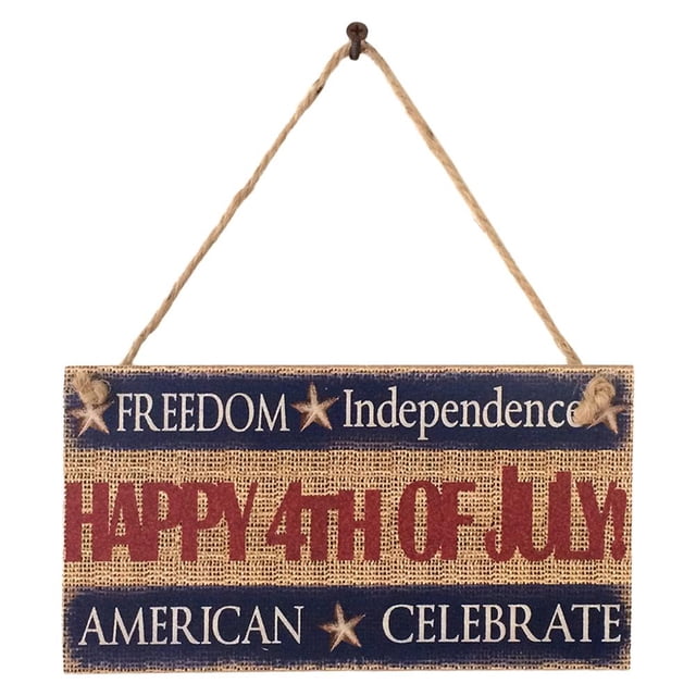 De Placa De Madera Del 4 De Julio, Decoraciones De Pared Vintage, Decoraciones De Fiesta Del Día De La Independencia Americana Moyic HA045139-01