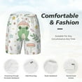 thumbnail image 6 of Picia Frog and Mushrooms pattern Mens Swim Trunks with Compression Liner Stretch Beach Shorts Quick Dry with Zipper Pockets No-Chafing Board Shorts-Small, 6 of 9