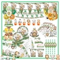 thumbnail image 2 of Decoraciones para fiestas de cumpleaños con animales de la jungla Wild One Woodland Safari Platos de papel Vasos Servilletas Globos Suministros para baby shower para niños, 2 of 5