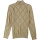 thumbnail image 1 of Tasso Elba suéter de punto de diamante para hombre, beige, grande, 1 of 1