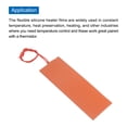 thumbnail image 4 of Unique Bargains Silicone Heating Pad, 12V 20W Heater Film Flexible Heating Plate 150mmx50mm Heater Mat, Pack of 5, 4 of 4