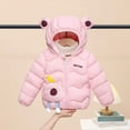 thumbnail image 2 of SGMVNU Winter Coats Puffer Padded Jacket for Toddler Boys Girls Kids Cartoon Outwear Cute Bear Ears with Hoods Clothing(Size 12-18 Months,Light Pink), 2 of 9