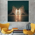 thumbnail image 3 of Alexander Milov Artwork, Inner Child Artwork, Modern Printed, Two People Turning Their Backs On Each Other At Burning Man, Canvas Wall Decor - Gold Framed, 3 of 6