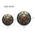 thumbnail image 6 of WOBOGO Samurai Panda Pattern Acrylic Wall Clock Battery Operated 11.9in Silent No Tick Bedroom Living Room Office Classroom Decoration, 6 of 10