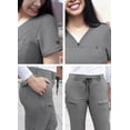 thumbnail image 5 of Adar Pro Everyday Expert Scrub Set For Women - Curved V-Neck Scrub Top & Tapered Drawstring Scrub Pants, 5 of 7