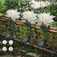 thumbnail image 6 of Mother's Day Gifts! Suncoda Fake Flowers, 3PCS Solar Chrysanthemum Lights Outdoor LED Garden Lights Plug Ground Decorative Lights for Pathway Patio Lawn Yard Walkway Mothers Day Gifts, 6 of 8