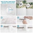 thumbnail image 4 of No Hook Shower Curtain, Spring Cow Floral Shower Curtains for Bathroom with See Through Top Window, Green Eucalyptus Leaves Linen Waterproof & Washable Bath Curtain Extra Long 72"x84", 4 of 9