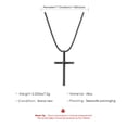 thumbnail image 5 of Huhudde Cross Necklace Retro Design Cross Pendant Necklace Simple Leathers Cord Necklace, 5 of 10