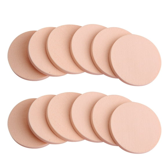 EeaseMX Esponjas de maquillaje redondas de 24 piezas para uso en seco y húmedo, herramienta de maquillaje en polvo para base líquida BB Cream (12P / bolsa)