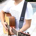 thumbnail image 5 of Windfall 1Pc Guitar Strap, Cotton Adjustable Faux Leather Ends Acoustic Electric Guitar Bass Sling Strap Guitar Accessory, 5 of 7