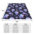 thumbnail image 3 of Pofeuu flower Skull crystal Print Ultra-Soft Micro Fleece Blanket,for Bed Or Sofa,All Season Throw Blankets Flannel Blanket-60"x50", 3 of 7