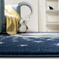 thumbnail image 4 of SAFAVIEH Carousel Kids Moon in the Stars Runner Rug, Navy/Gray, 2'3" x 12', 4 of 11