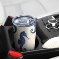 thumbnail image 5 of 20 Oz Ocean Seahorse Coffee Tumbler Double Wall Insulated Stainless Steel Water Bottle | Metal Reusable Thermoses Flask with Cup Cap | Leak & Sweat Proof with Anti-Dust Lid, 5 of 7