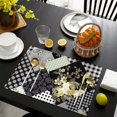thumbnail image 3 of Pioneer Flower Floral Print Pattern Summer Placemats Table Placemats Set Of 6-Linen Kitchen Washable Placemats Table Mats 12x18 Inch Non-Slip Heat Resistant, 3 of 5