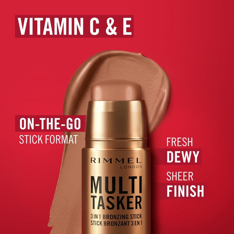 Rimmel London Multi Tasker 3 In 1 Bronzing Stick, Deep photo 6