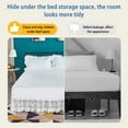 thumbnail image 4 of XmhyTop-A 120x200cm Bed Skirt Easy Fit Wrap Around Bed Skirt with Delicate Lace Trim, Solid Color Bed Ruffle,1 Piece,White, 4 of 4