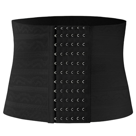 Wyobmus Waist Trainer for Women Corset Shapewear Tummy Control Slimming Hook & Loop Waist Shapers Postpartum Belly Band Body Shaper A-Black