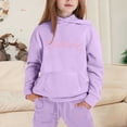 thumbnail image 2 of Toddler Girl Fall Outfits Set Hoodies and Sweatpants Sets Trendy Jogging Workout Sweat Suits Fall Winter Clothes 6-7 Years, 2 of 4
