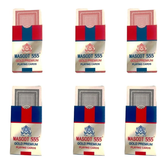 Woyr Mascot 555 Plastic Coated Playing Card Game Pack Of 8 For Adults - Multicolor, Card Game, Taash Ke Patte, Rummy Cards | Poker Cards, Teen Patti Cards | Playing Cards
