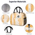 thumbnail image 3 of Insulated Lunch Bag for Women, Floral Print Oxford Fabric Lunch Box, Leakproof Thermal Cooler Tote for Work, School & Picnic, Vintage Wood Print, 3 of 5